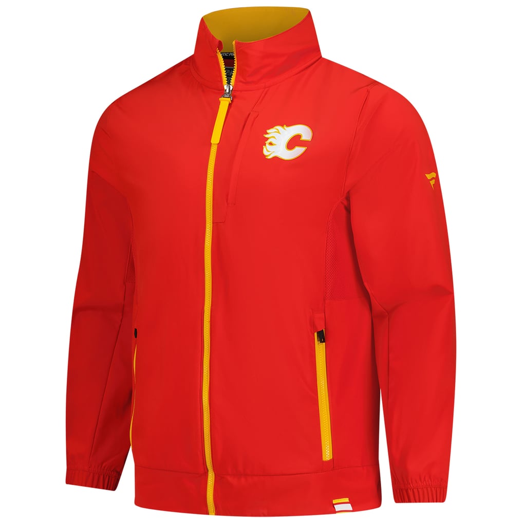  Calgary Flames Fanatics Authentic Pro Full-Zip Coaches Jacket - Red